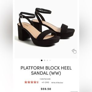 Platform block heel sandal